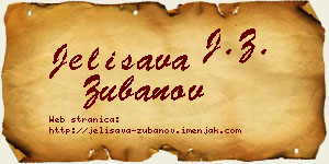 Jelisava Zubanov vizit kartica